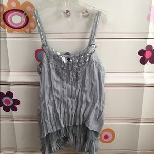 H&M Butterfly Sequin Top
